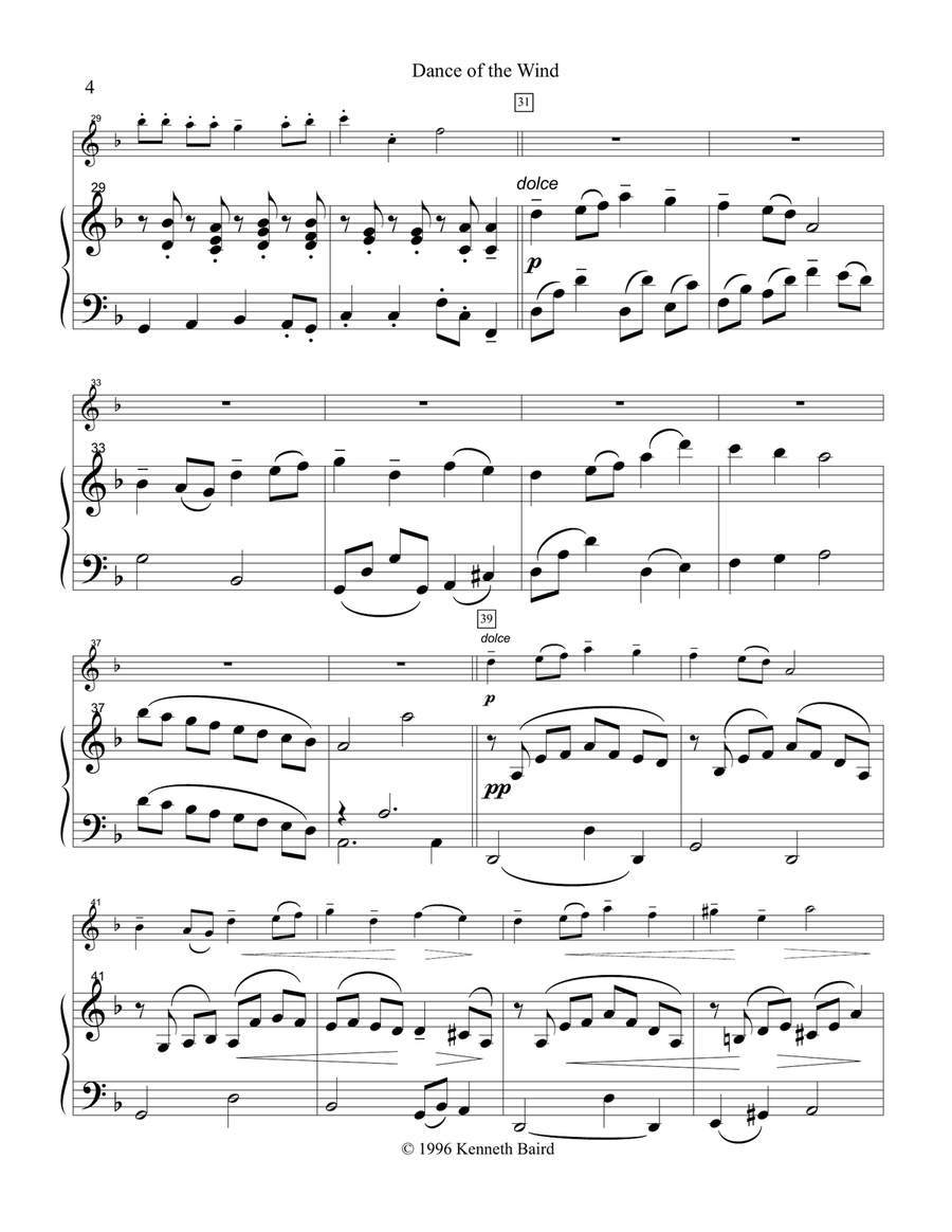 Artistic Solos for Flute and Piano - Piano Accompaniment Only Chamber Music scores gallery preview page 4
