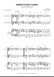 English Country Garden – Guitar Duet Sheet Music (with Optional Piano and Chords)