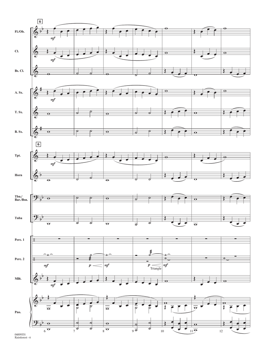 Rainforest - Conductor Score (Full Score) Concert Band scores gallery preview page 5
