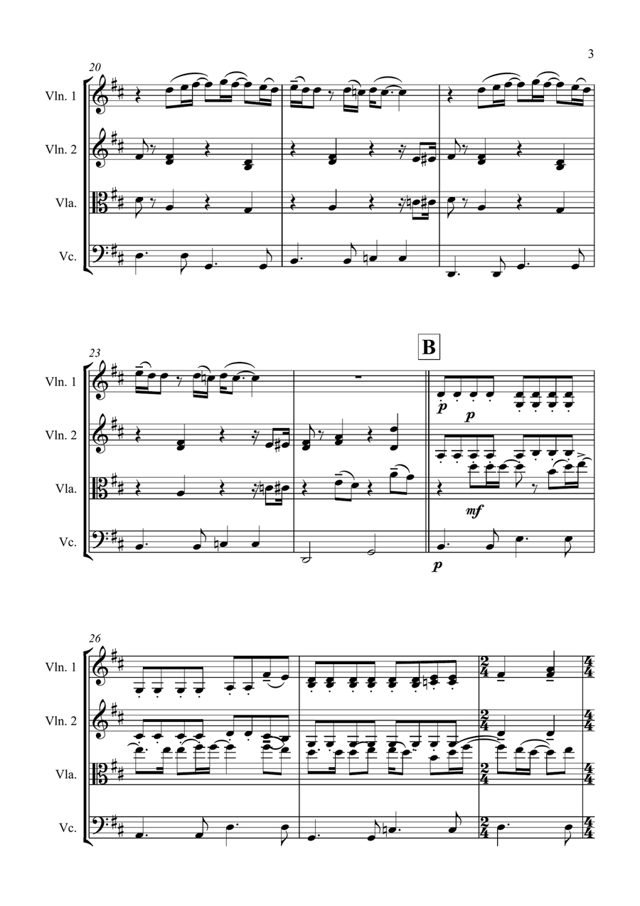 Dirty Work Dirty Work String Quartet scores gallery preview page 3