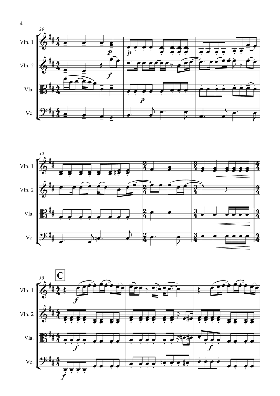 Dirty Work Dirty Work String Quartet scores gallery preview page 4