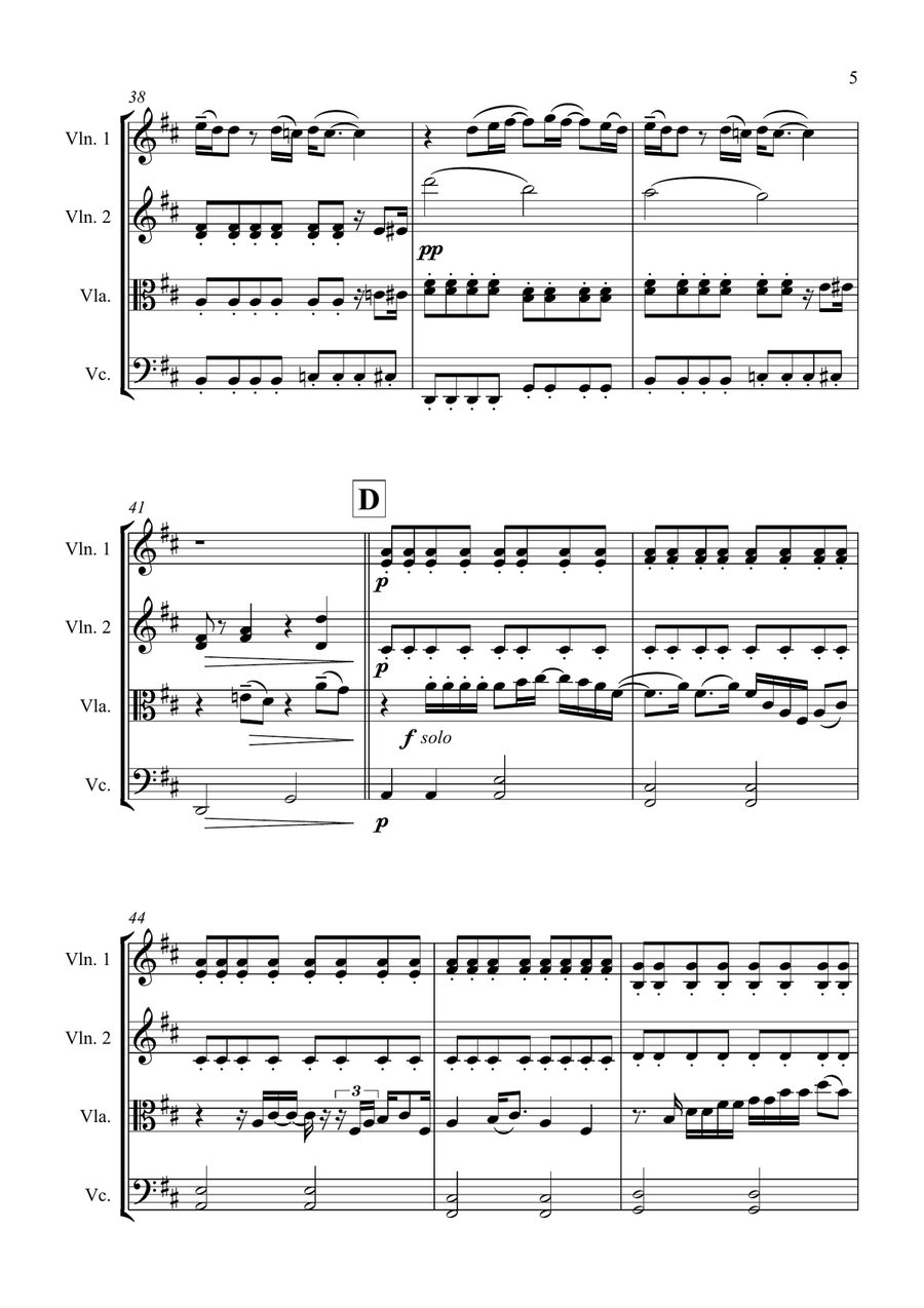 Dirty Work Dirty Work String Quartet scores gallery preview page 5