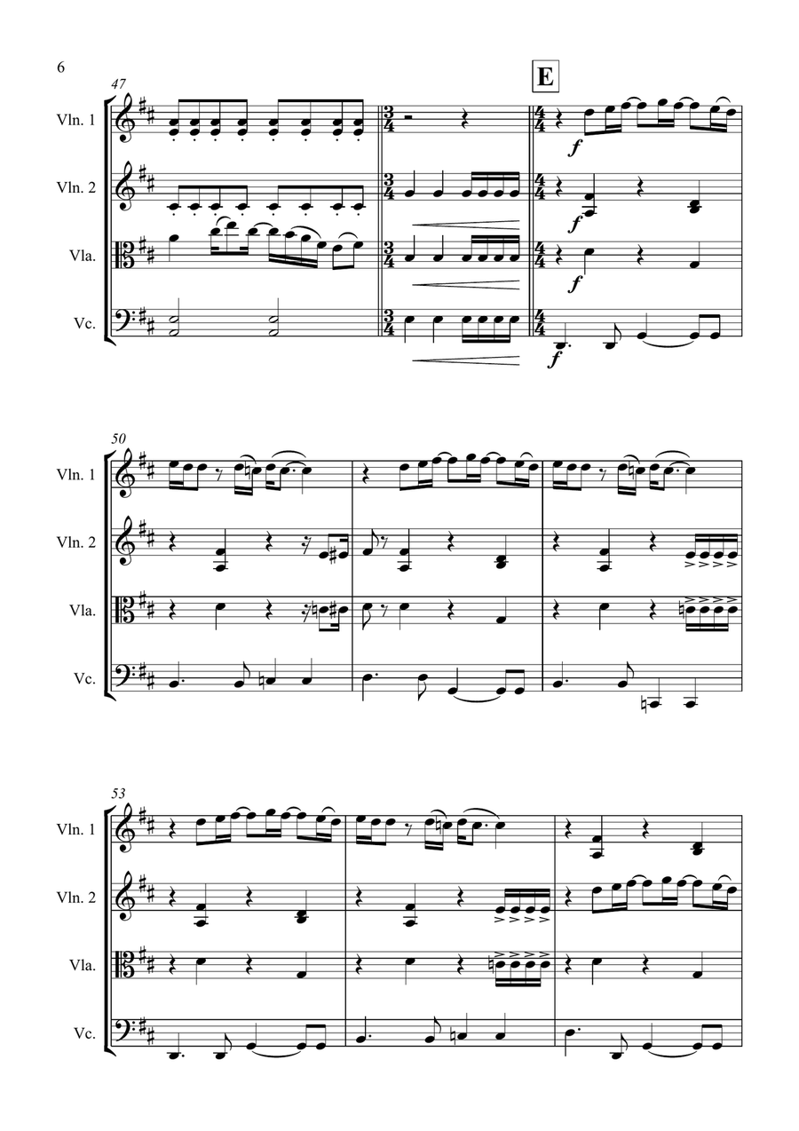 Dirty Work Dirty Work String Quartet scores gallery preview page 6