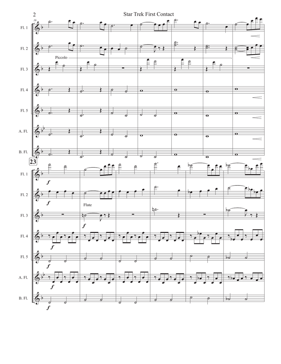 Star Trek(R) First Contact Woodwind Ensemble scores gallery preview page 2