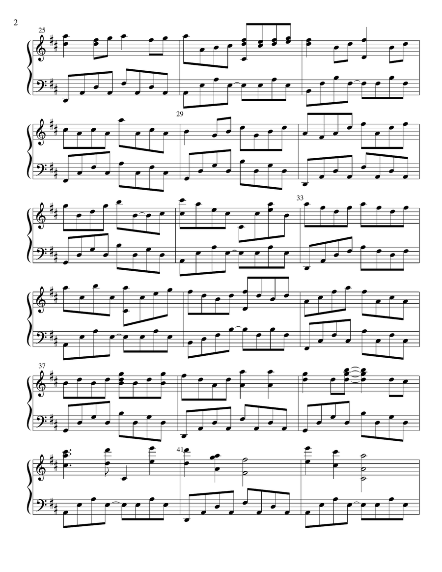 Canon In D Canon In D Piano Solo scores gallery preview page 2