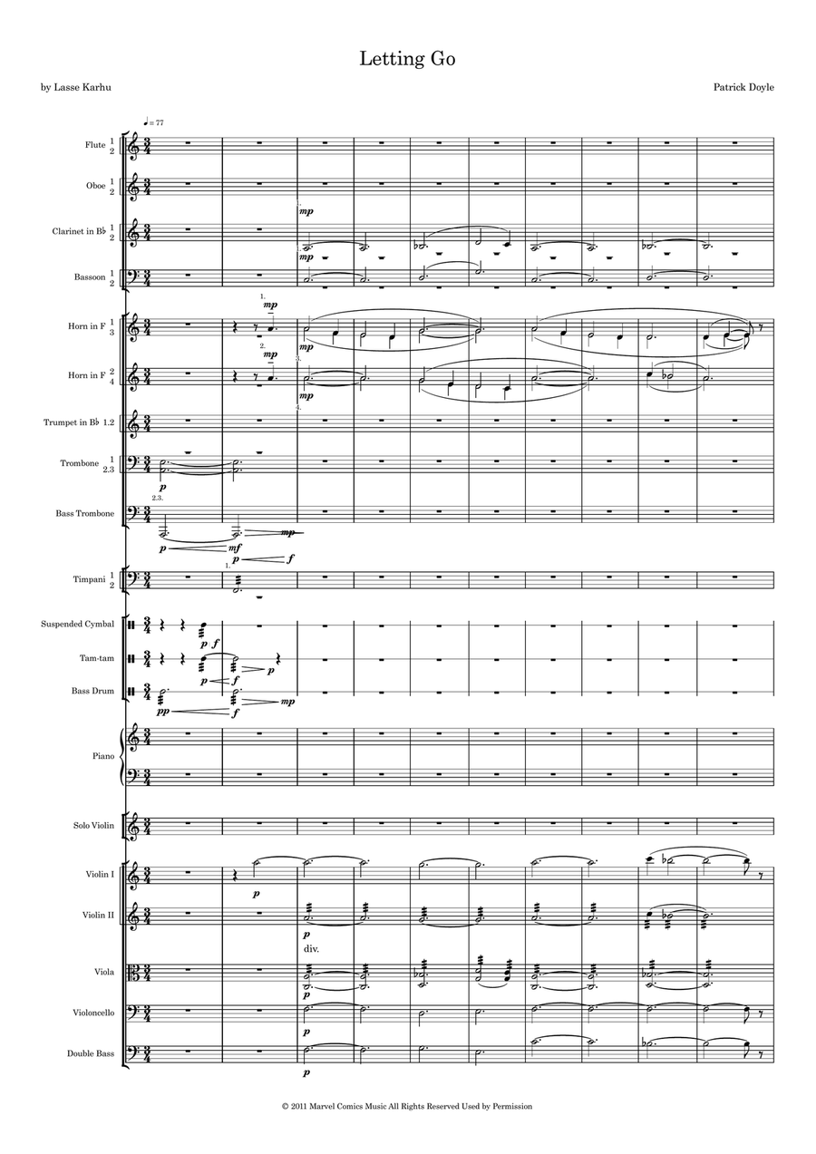 Letting Go Letting Go Full Orchestra scores gallery preview page 1