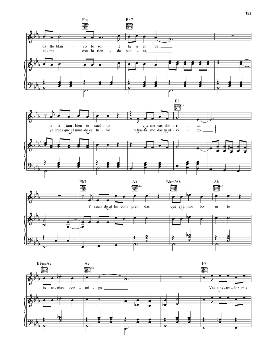 Te Solté La Rienda Te Solté La Rienda Piano, Vocal, Guitar scores gallery preview page 2
