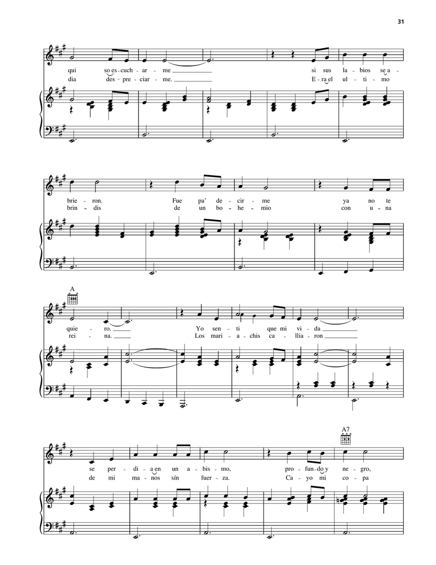 Ella (Brindo Por Ella) Ella (Brindo Por Ella) Piano, Vocal, Guitar scores gallery preview page 2