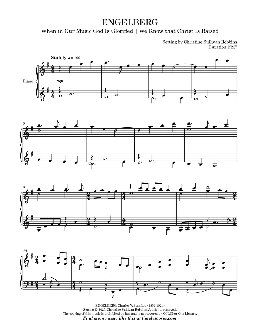 ENGELBERG Piano Solo scores gallery preview page 1