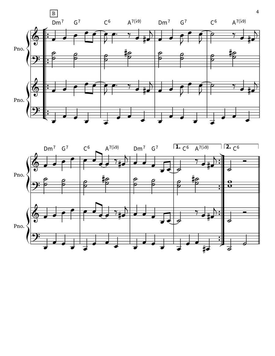 Cheek To Cheek Cheek To Cheek Piano Duet scores gallery preview page 4