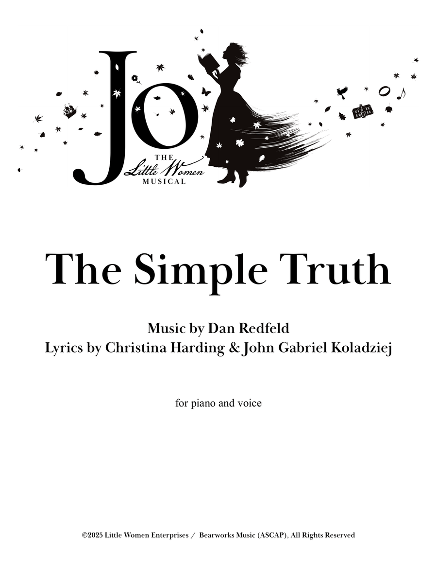 The Simple Truth from Jo – The Little Women Musical Piano, Vocal scores gallery preview page 1