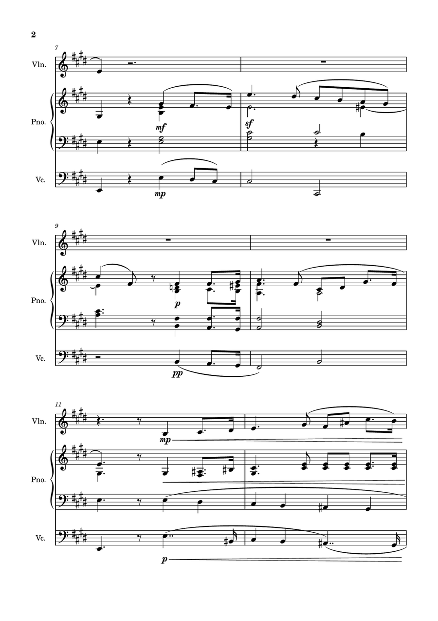 Songs Without Words Op.30 No.3 Small Ensemble scores gallery preview page 2