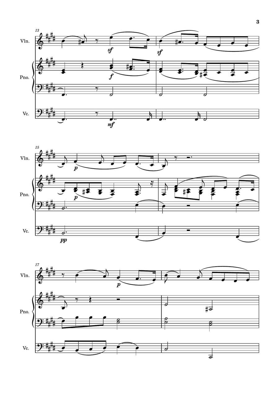Songs Without Words Op.30 No.3 Small Ensemble scores gallery preview page 3