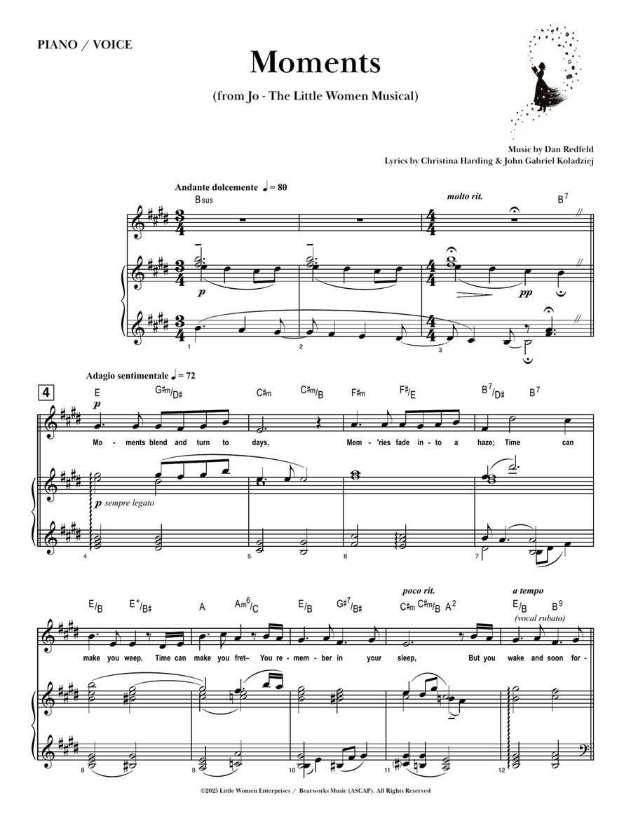 Moments from Jo – The Little Women Musical Piano, Vocal scores gallery preview page 2