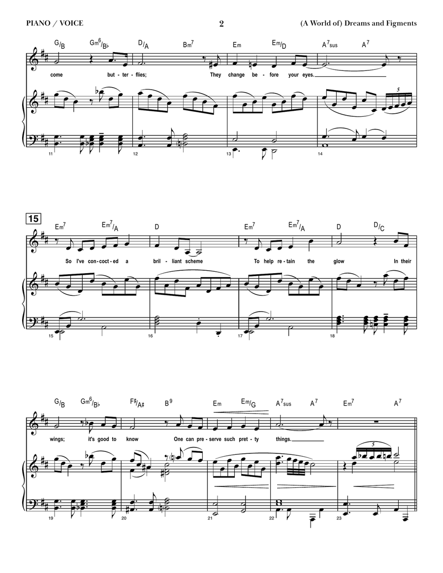 (A World of) Dreams and Figments Piano, Vocal scores gallery preview page 3