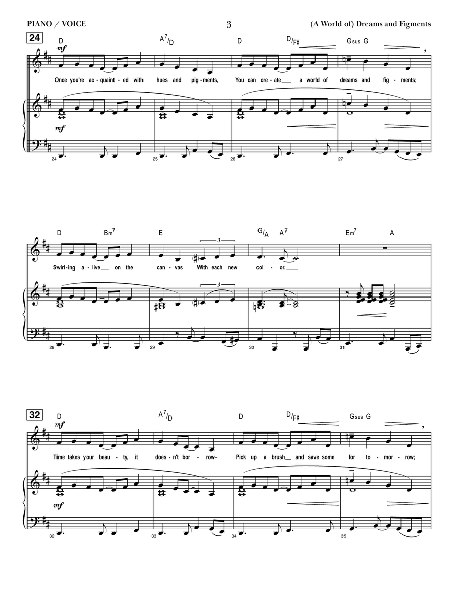 (A World of) Dreams and Figments Piano, Vocal scores gallery preview page 4