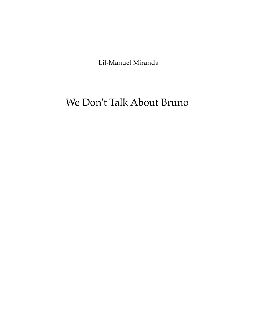 We Don't Talk About Bruno Divisi scores gallery preview page 1