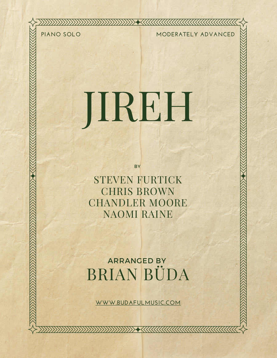 Jireh Piano Solo scores gallery preview page 1