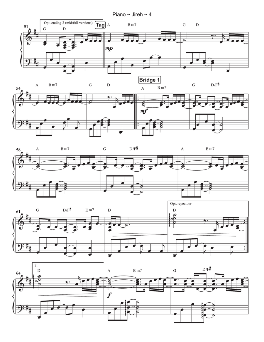Jireh Piano Solo scores gallery preview page 5