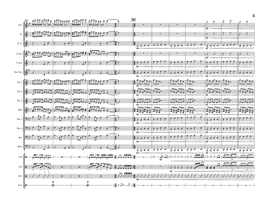 Back Home Back Home Marching Band scores gallery preview page 3