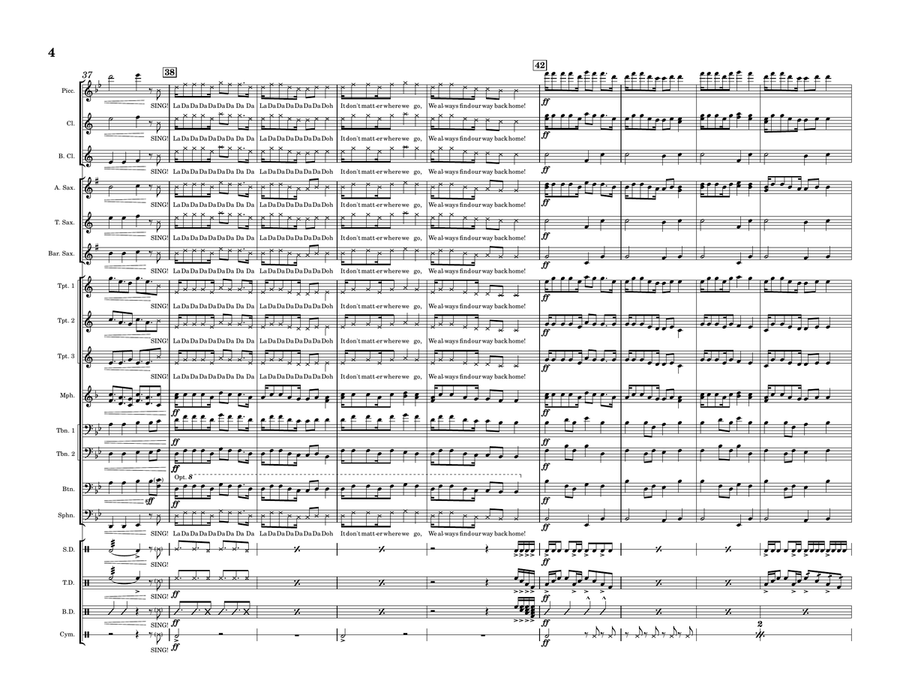 Back Home Back Home Marching Band scores gallery preview page 4