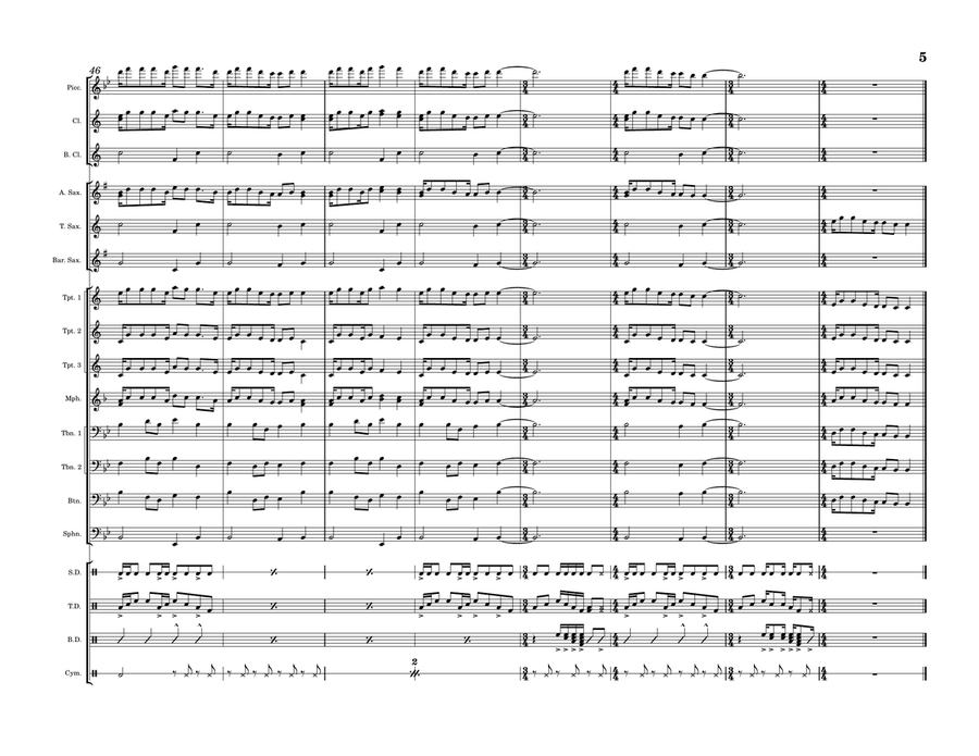 Back Home Back Home Marching Band scores gallery preview page 5