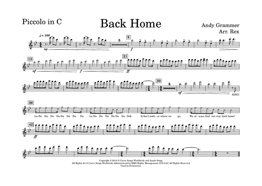 Back Home Back Home Marching Band scores gallery preview page 6