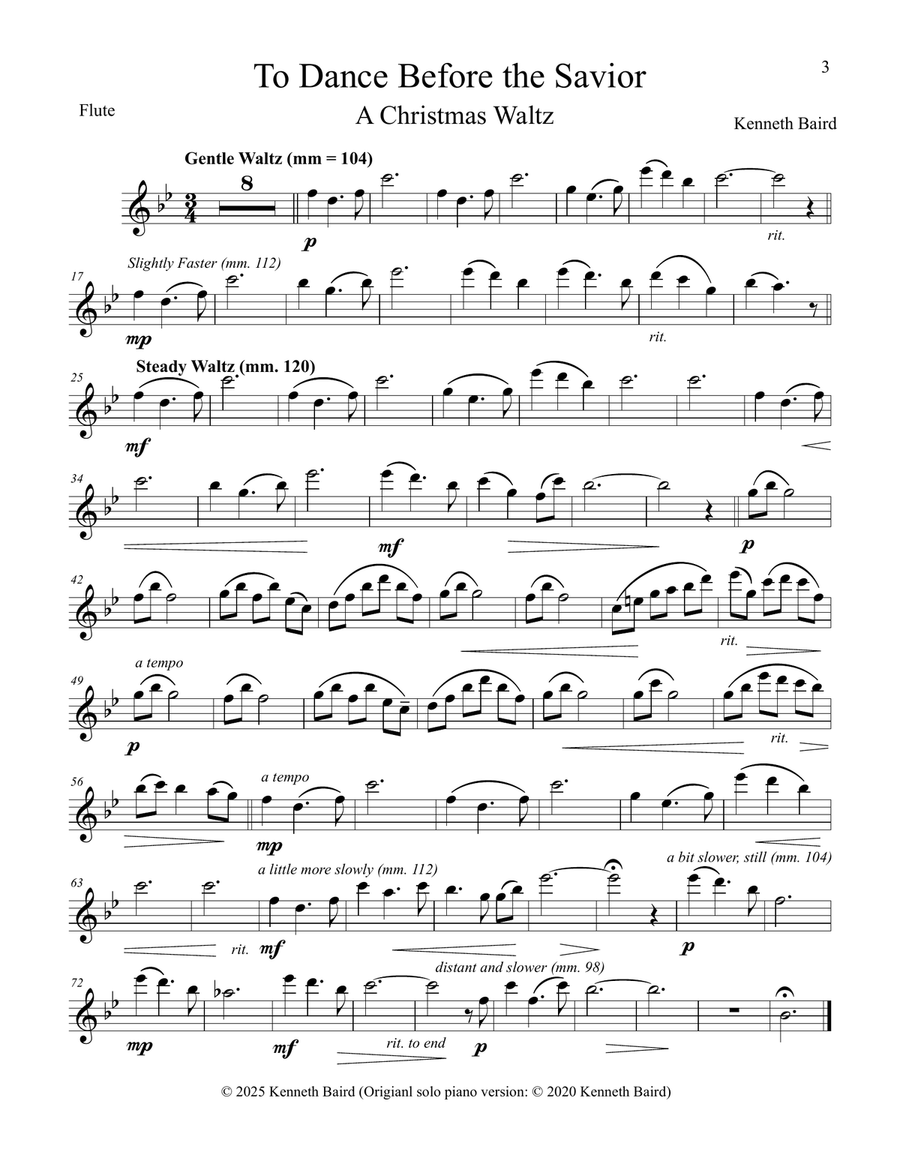 Artistic Solos for Flute and Piano - Flute Part Only Chamber Music scores gallery preview page 3