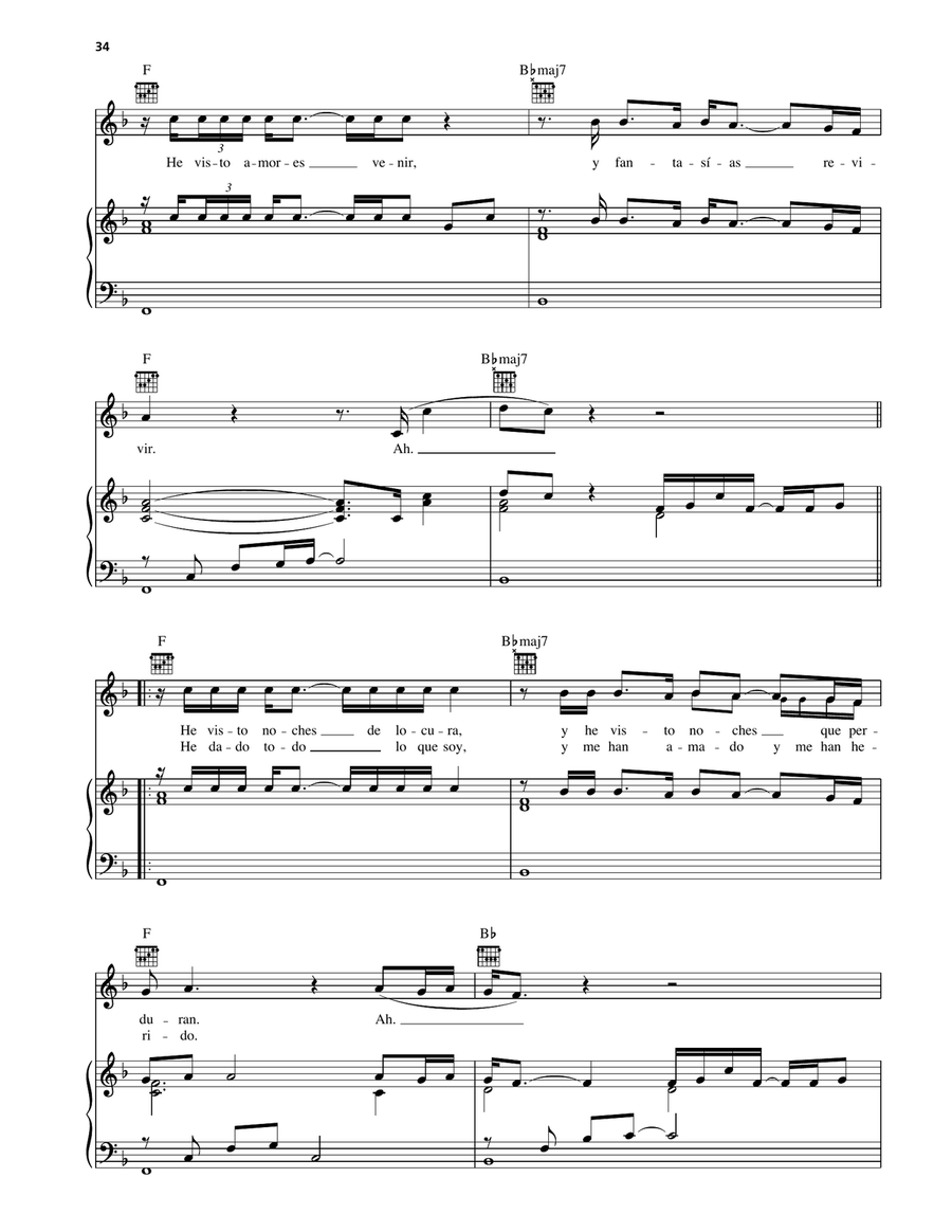 Alguien Como Tu Alguien Como Tu Piano, Vocal, Guitar scores gallery preview page 2