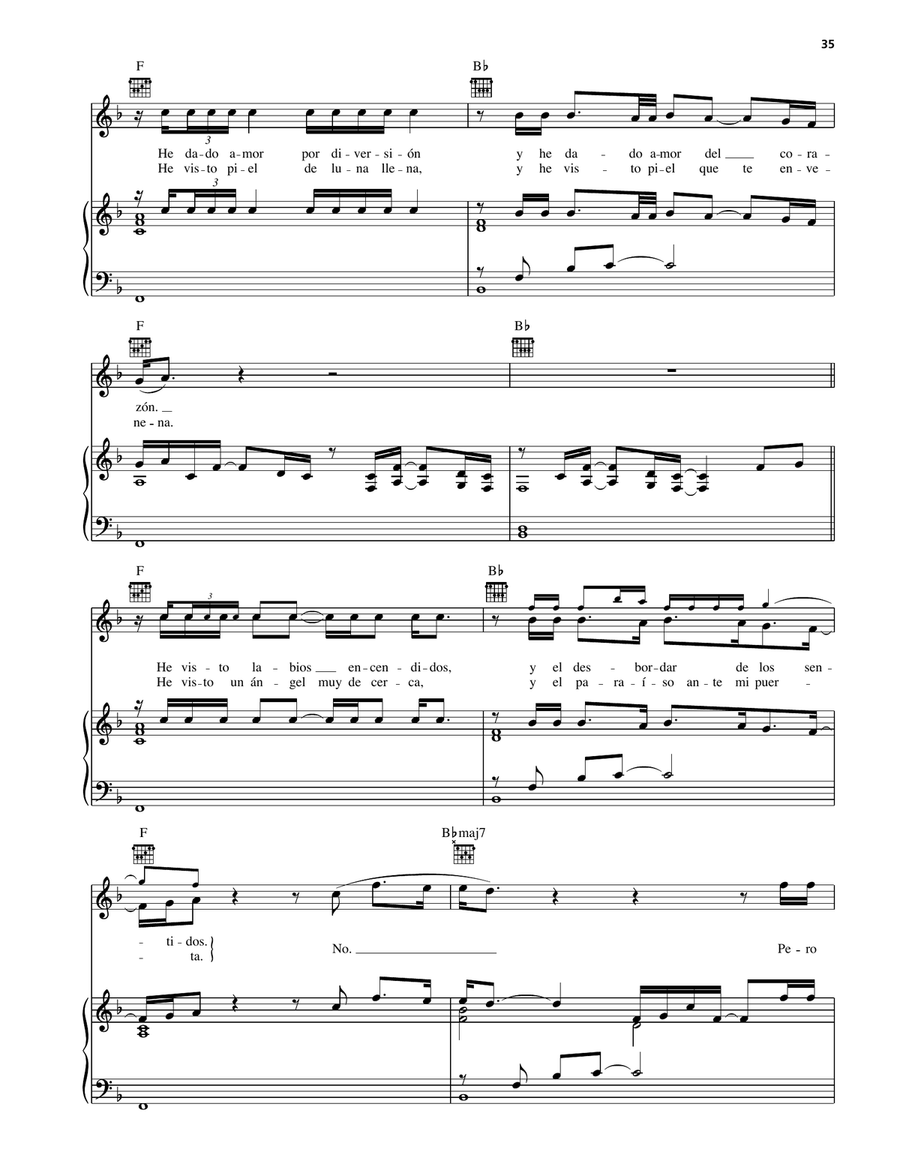 Alguien Como Tu Alguien Como Tu Piano, Vocal, Guitar scores gallery preview page 3