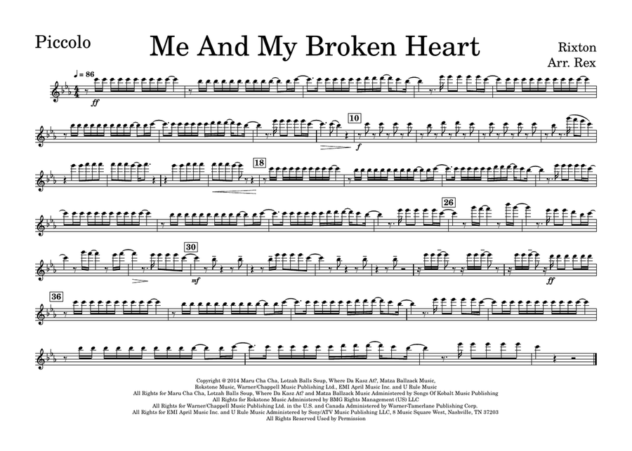 Me And My Broken Heart Me And My Broken Heart Marching Band scores gallery preview page 6