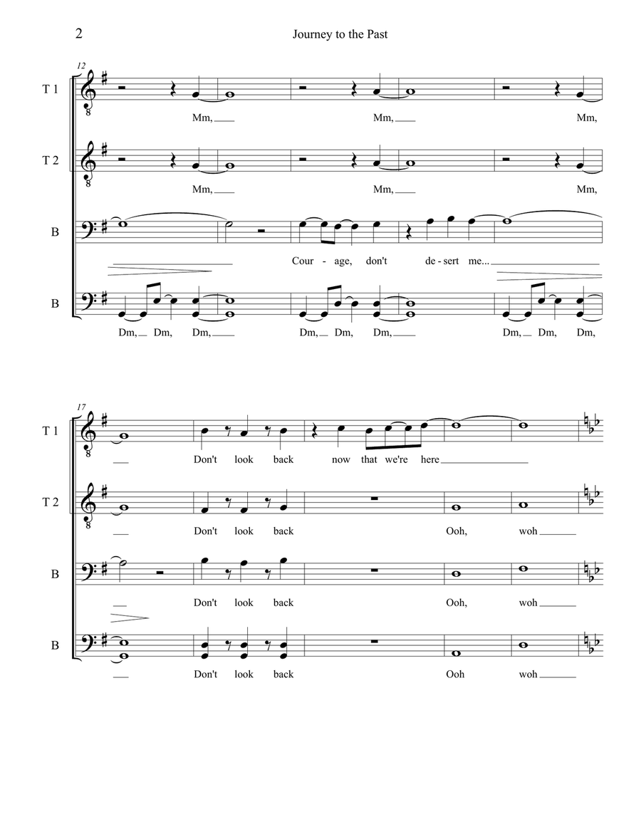 Journey To The Past Journey To The Past TTBB scores gallery preview page 2