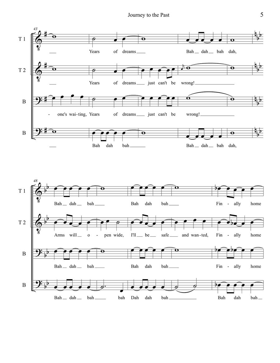 Journey To The Past Journey To The Past TTBB scores gallery preview page 5