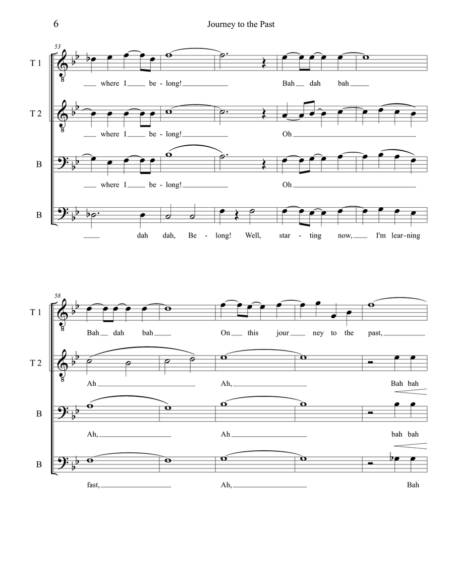 Journey To The Past Journey To The Past TTBB scores gallery preview page 6