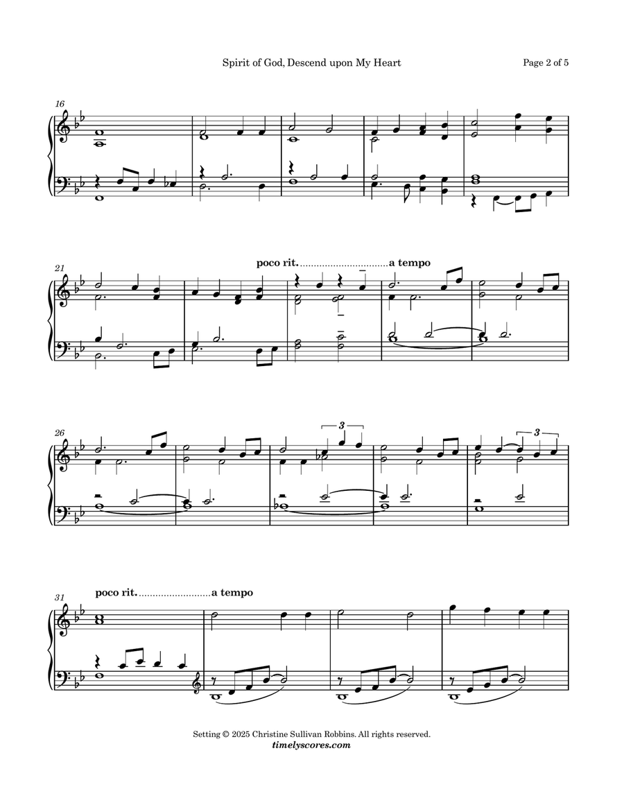 Spirit of God, Descend upon My Heart Piano Solo scores gallery preview page 2