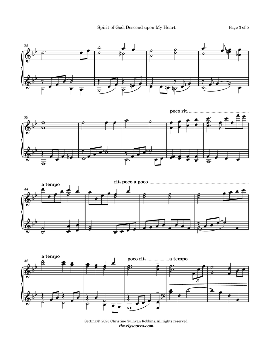 Spirit of God, Descend upon My Heart Piano Solo scores gallery preview page 3