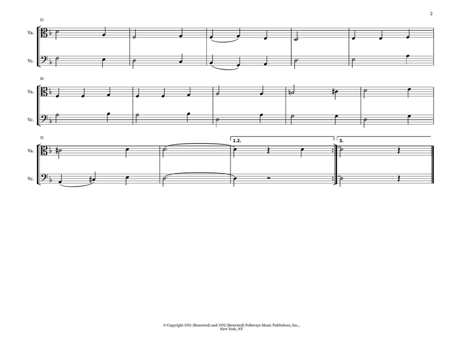 Burgundian Carol Burgundian Carol String Duet scores gallery preview page 2
