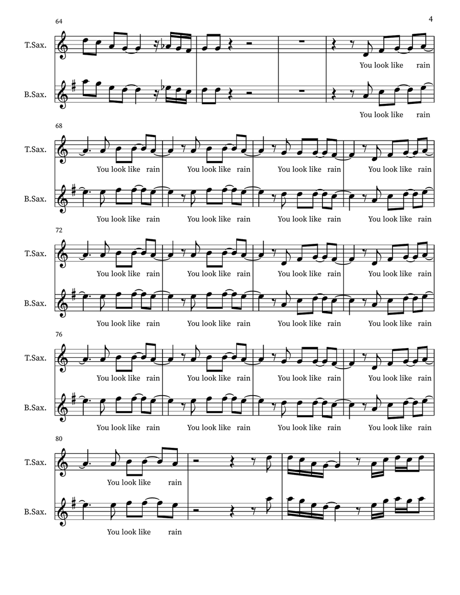You Look Like Rain You Look Like Rain Woodwind Duet scores gallery preview page 4