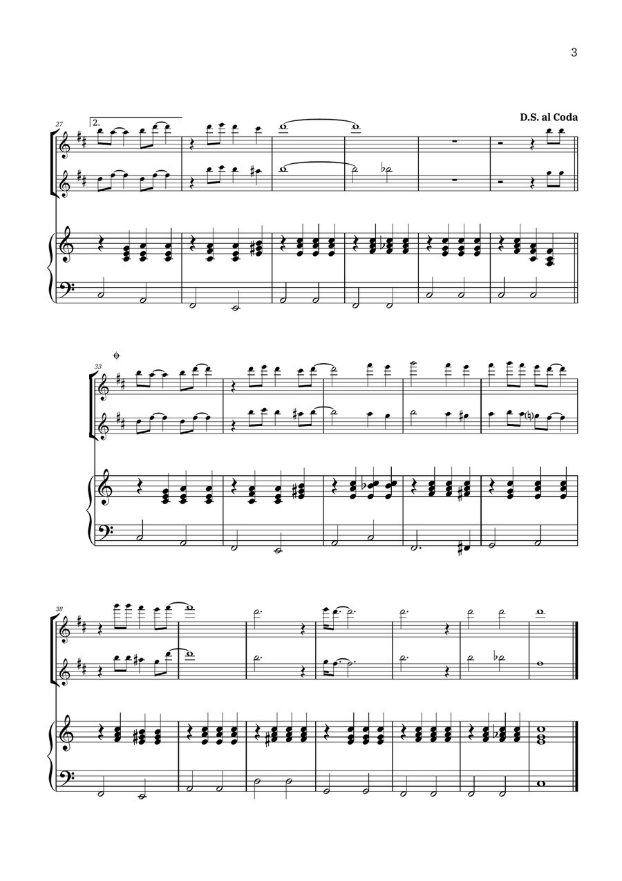 Bridge Over Troubled Water Woodwind Duet scores gallery preview page 3