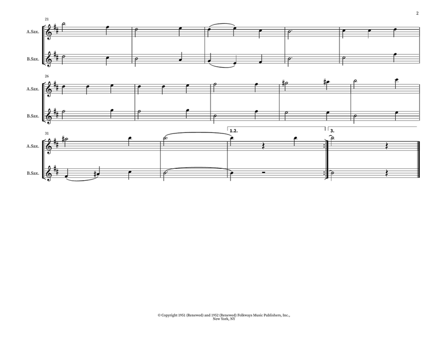 Burgundian Carol Woodwind Duet scores gallery preview page 2