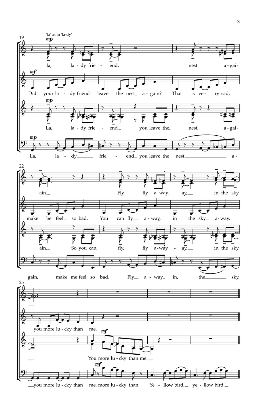 Yellow Bird 3-Part scores gallery preview page 3