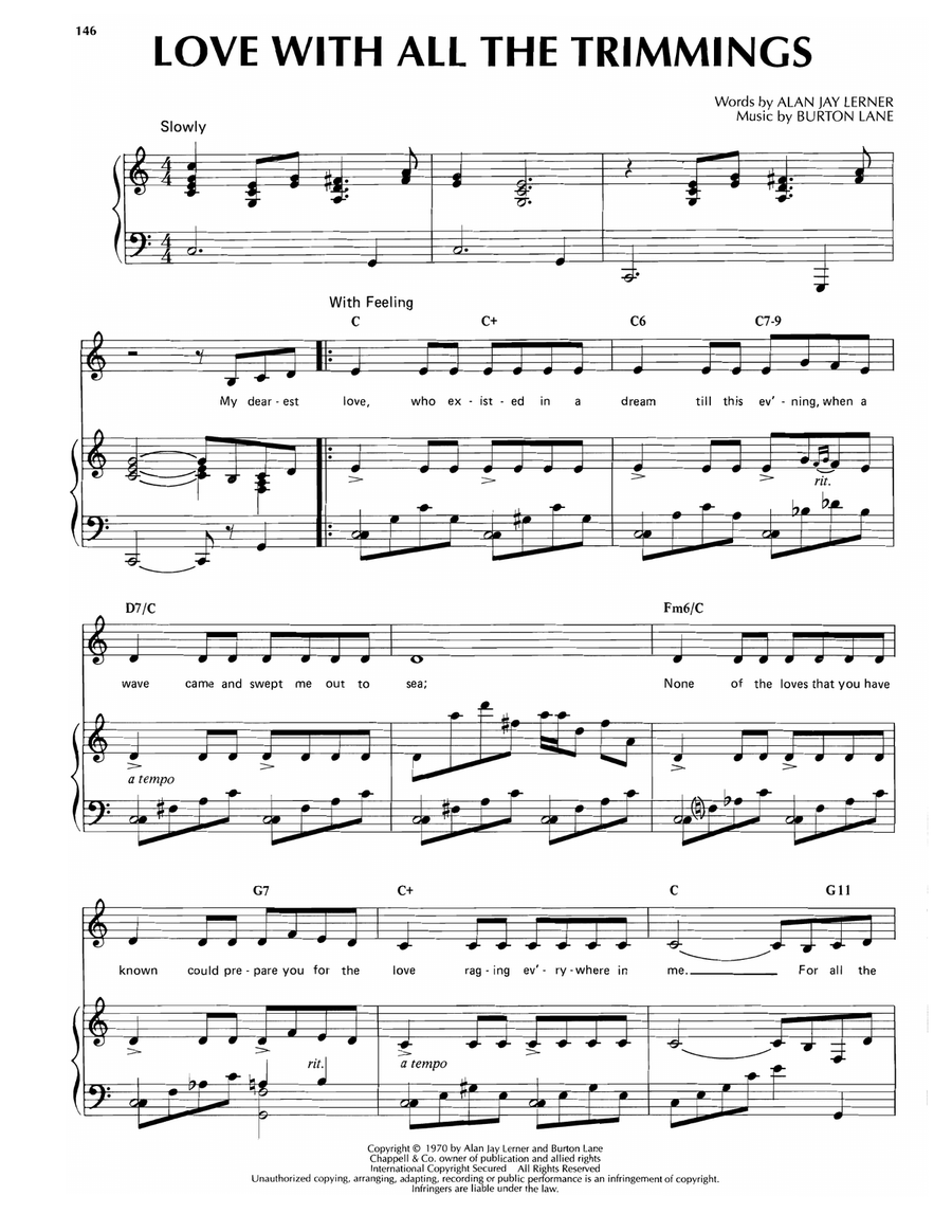 Love With All The Trimmings (from On A Clear Day You Can See Forever) Piano, Vocal, Guitar scores gallery preview page 1