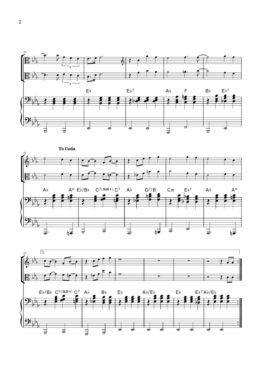 Bridge Over Troubled Water String Duet scores gallery preview page 2