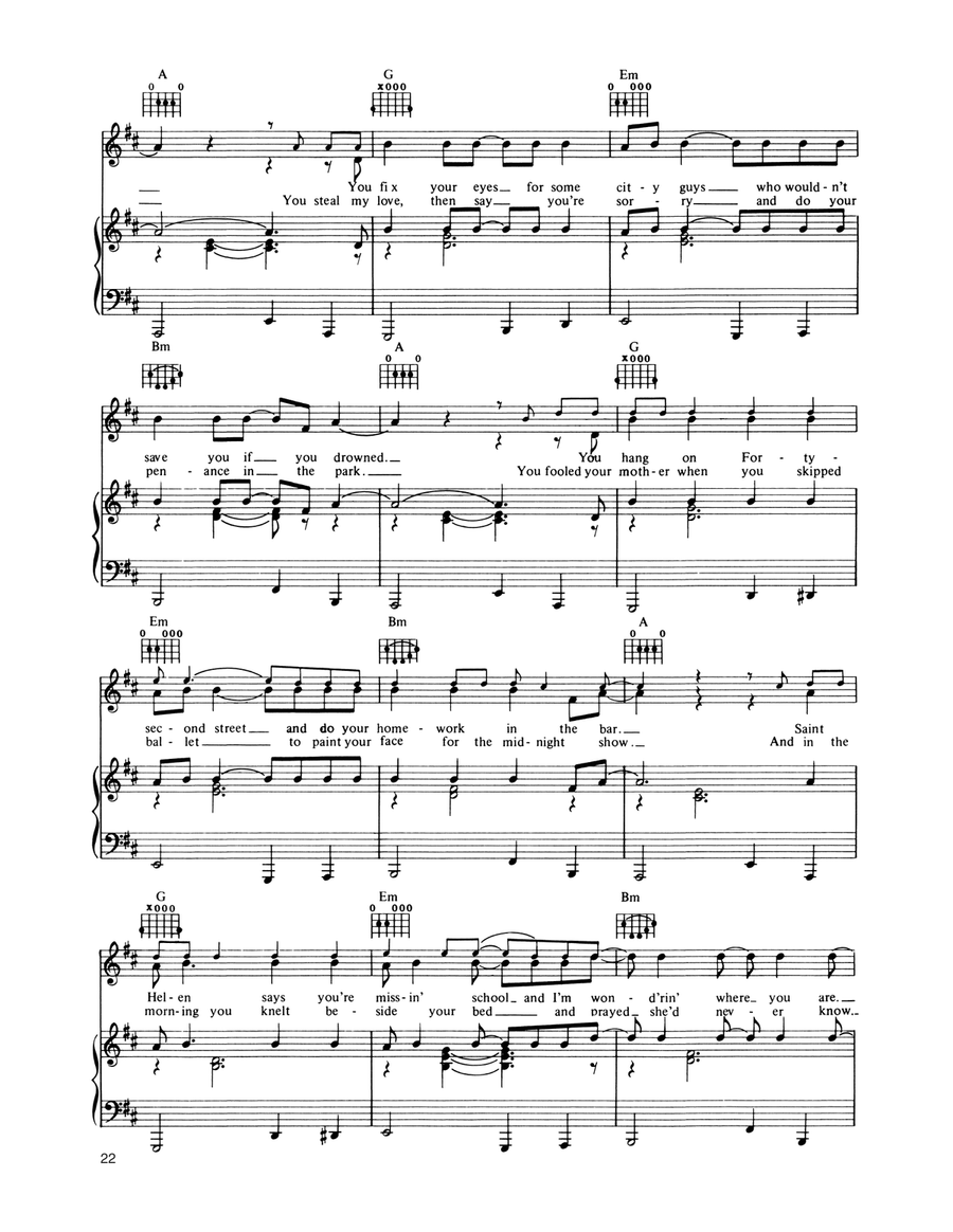 Holyanna Holyanna Piano, Vocal, Guitar scores gallery preview page 2