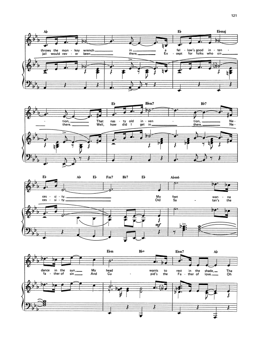 Necessity (from Finian's Rainbow) Piano, Vocal, Guitar scores gallery preview page 3