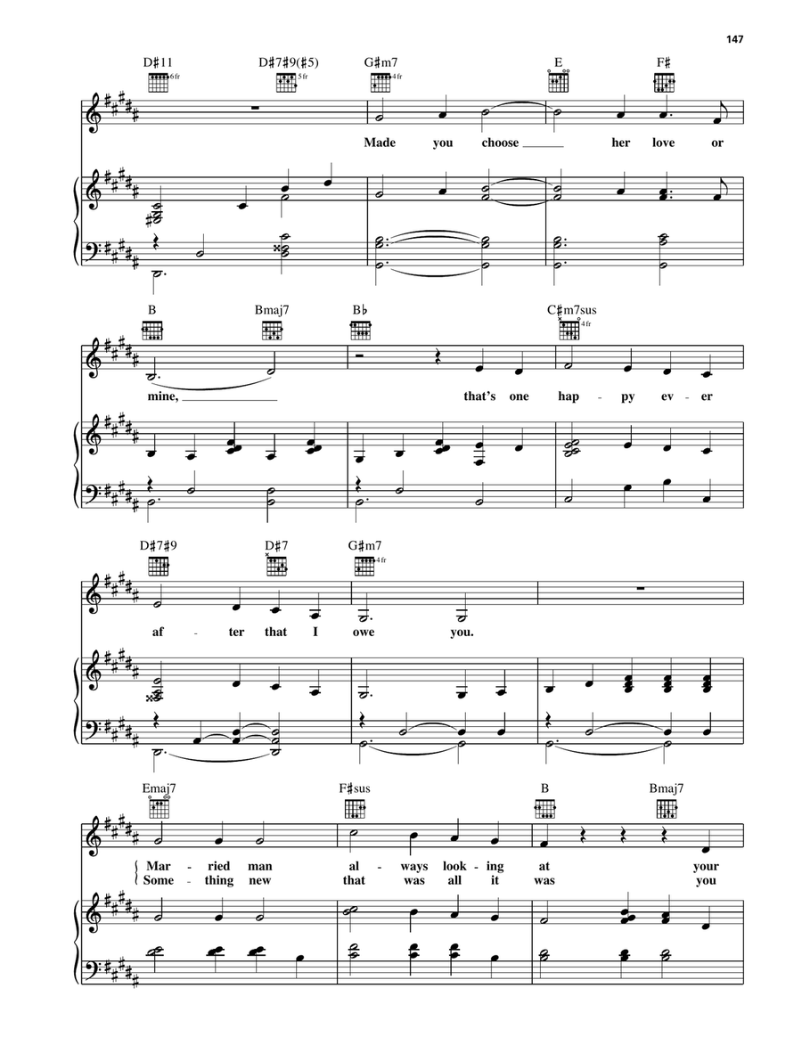 Nothing Like You've Ever Known (from Song And Dance) Piano, Vocal, Guitar scores gallery preview page 2