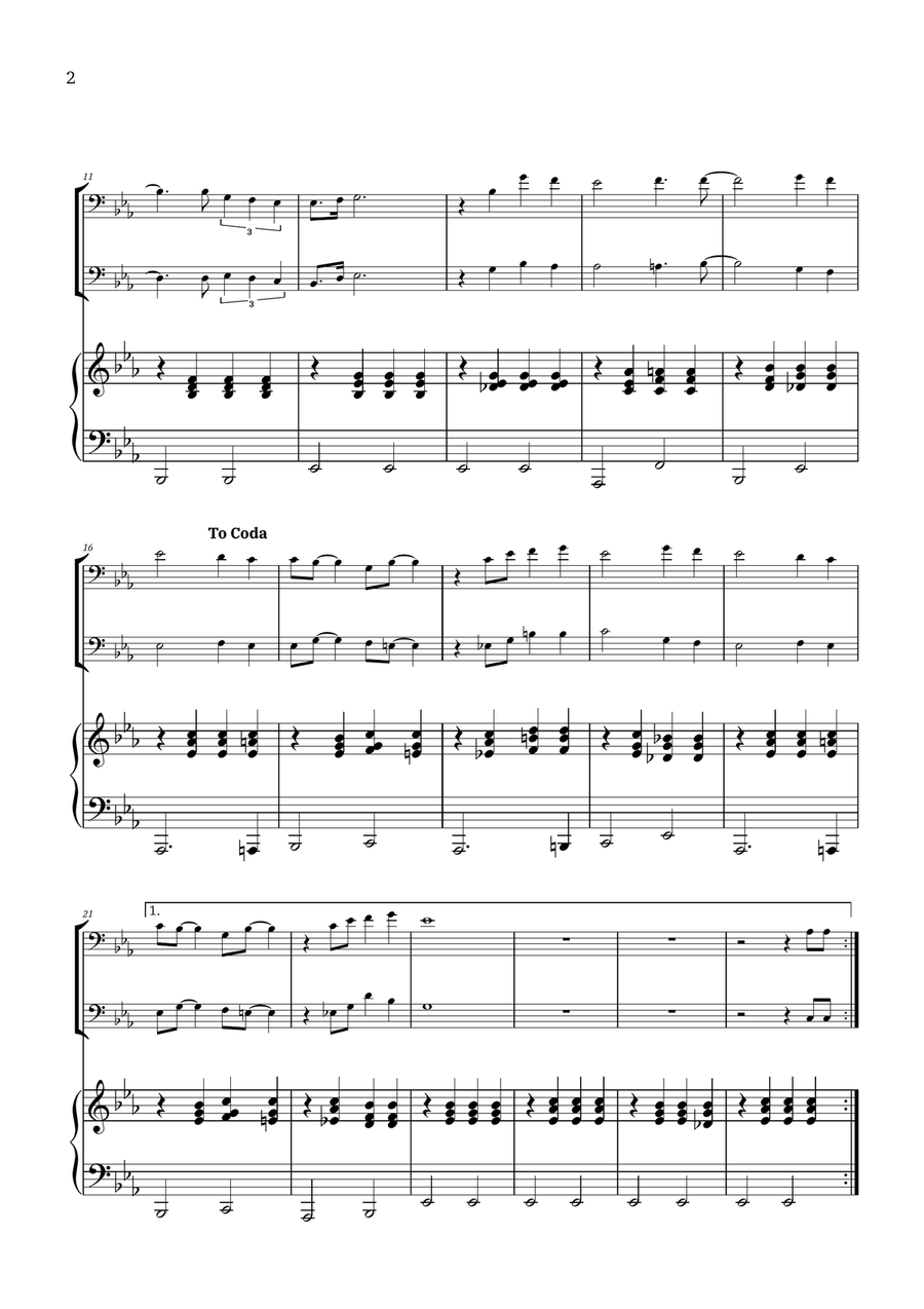 Bridge Over Troubled Water Woodwind Duet scores gallery preview page 2