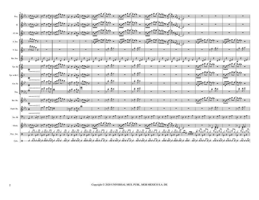 Mis Sentimientos Mis Sentimientos Marching Band scores gallery preview page 2
