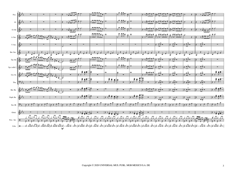Mis Sentimientos Mis Sentimientos Marching Band scores gallery preview page 3