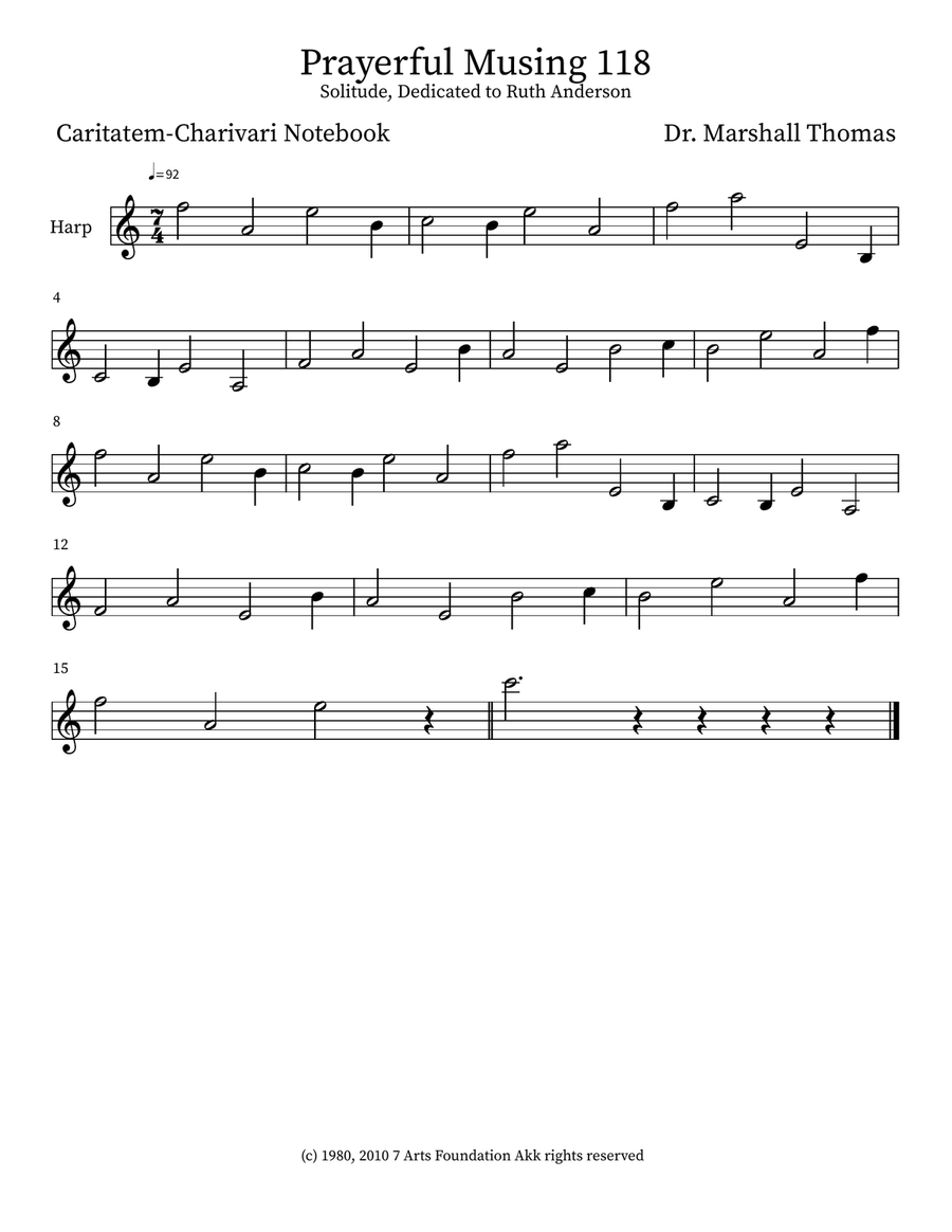 Prayerful Musing 118 Prayerful Musing 118 Small Ensemble scores gallery preview page 4